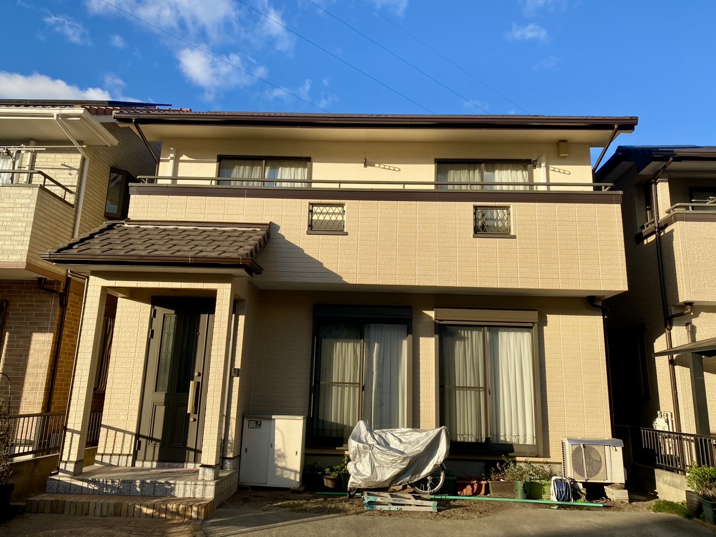 外壁塗装で多彩仕上げ(デザイン塗装)